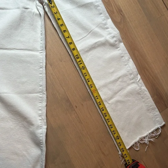 NWOT L’AGENCE Danica Wide Leg High Rise crop Jeans Macadamia - Picture 10 of 12